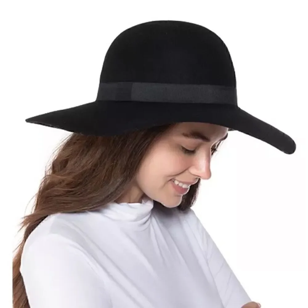 New INC INTERNATIONAL CONCEPTS Wool Felt Floppy Hat black